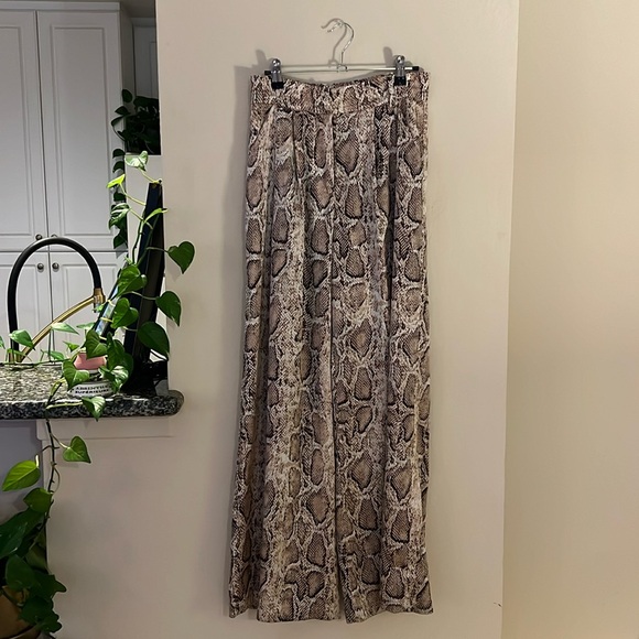 Renamed Pants - Snakeskin Wide Leg Pants P13